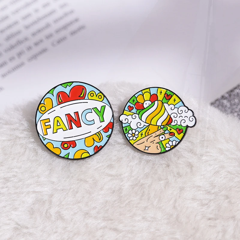 Are Coming Pines Lapel Badges Plant Jewelry Gift for Kids Friends Mushrooms Enamel Brooch Custom Magic Is Real Good Things