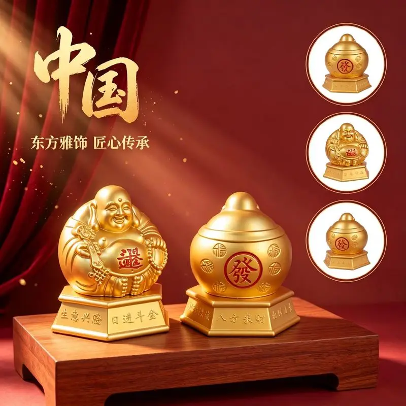 The Maitreya Buddha Figurine, Known Its Generous Belly And Smiling Face, Is A Decorative Piece Suitable For Homes, Living Ro