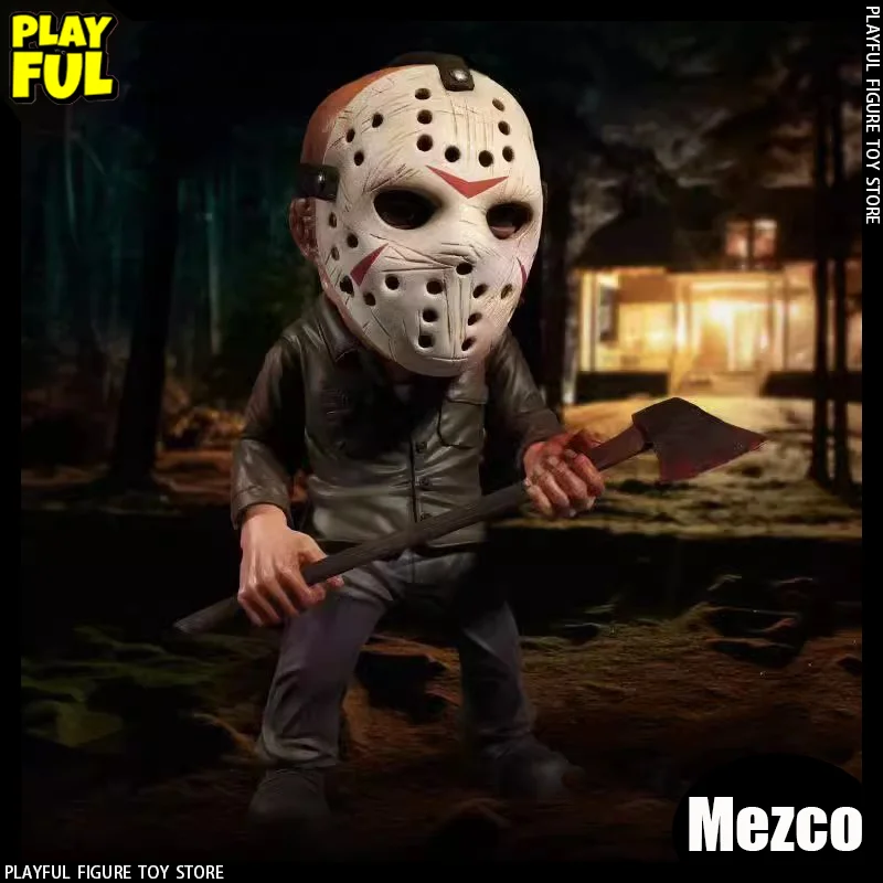 

New In Stock Original Mezco Friday The 13th Jason Voorhees Anime Figure Reprint Q Version Jason Action Figure Doll Toy Kid Gift