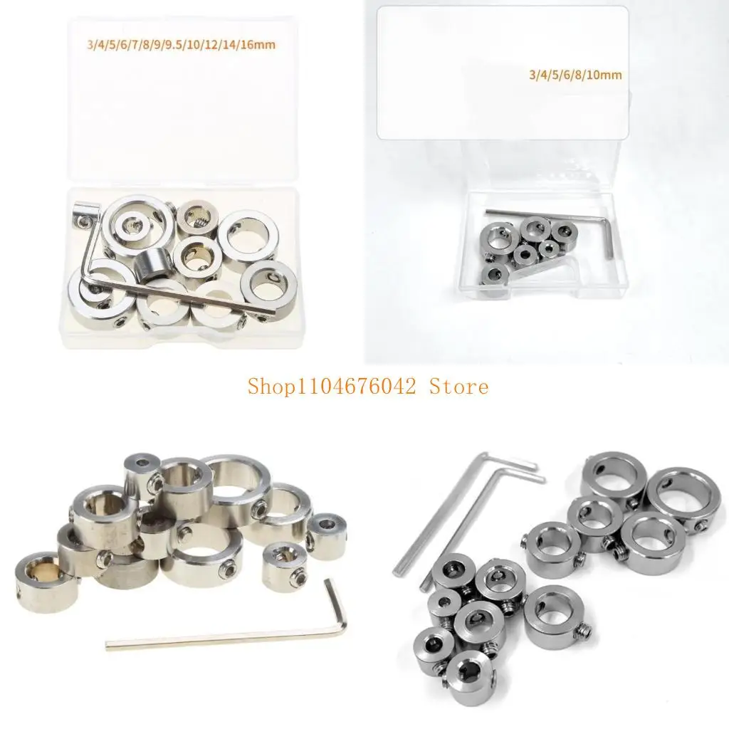

5asd 6/8/12Pcs 3-16mm Bit Small Wrench Drill Depth Stop Ring Woodworking Drill Bit Limiter Woodworking Tools