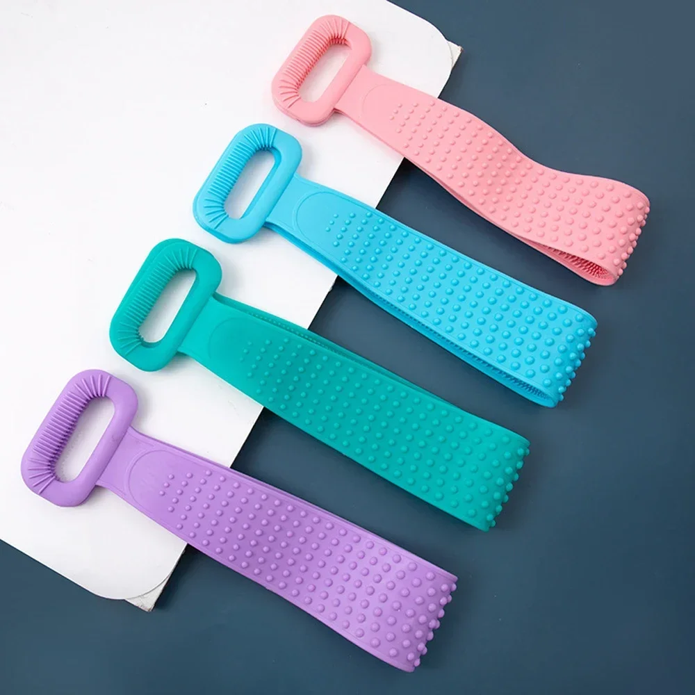الجسم فرشاة سيليكون فرك الجسم التقشير الإسفنج فرشاة الحمام دش الظهر فرشاة حمام فرك أداة نظيفة إزالة البقع حزام حمام #2