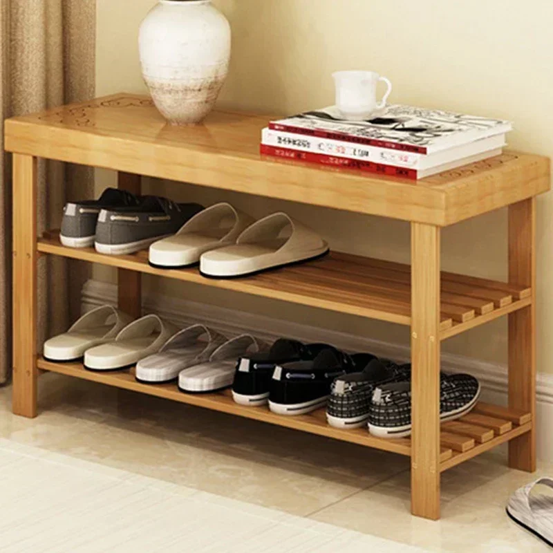 

Multifunctional Shoe Hanger Household Changing Wooden Nordic Shoe Cabinets Simple Polka Na Buty Entryway Furniture