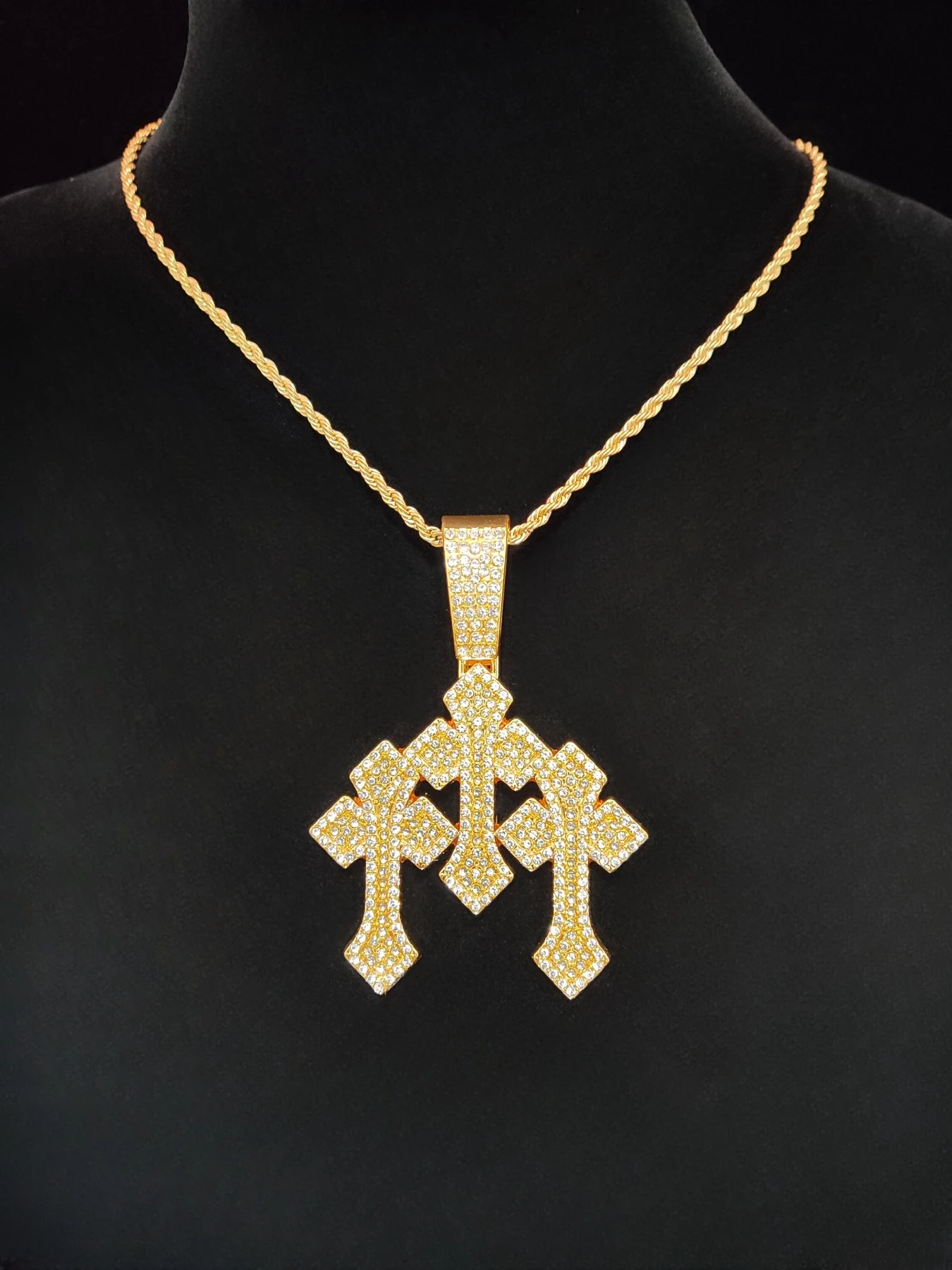 وصل جديد 2024 الهيب هوب الصليب قلادة قلادة الرجال سلسلة نسائية مثلج خارج بلينغ الكوبية القلائد الهيب هوب مجوهرات موضة هدية #6