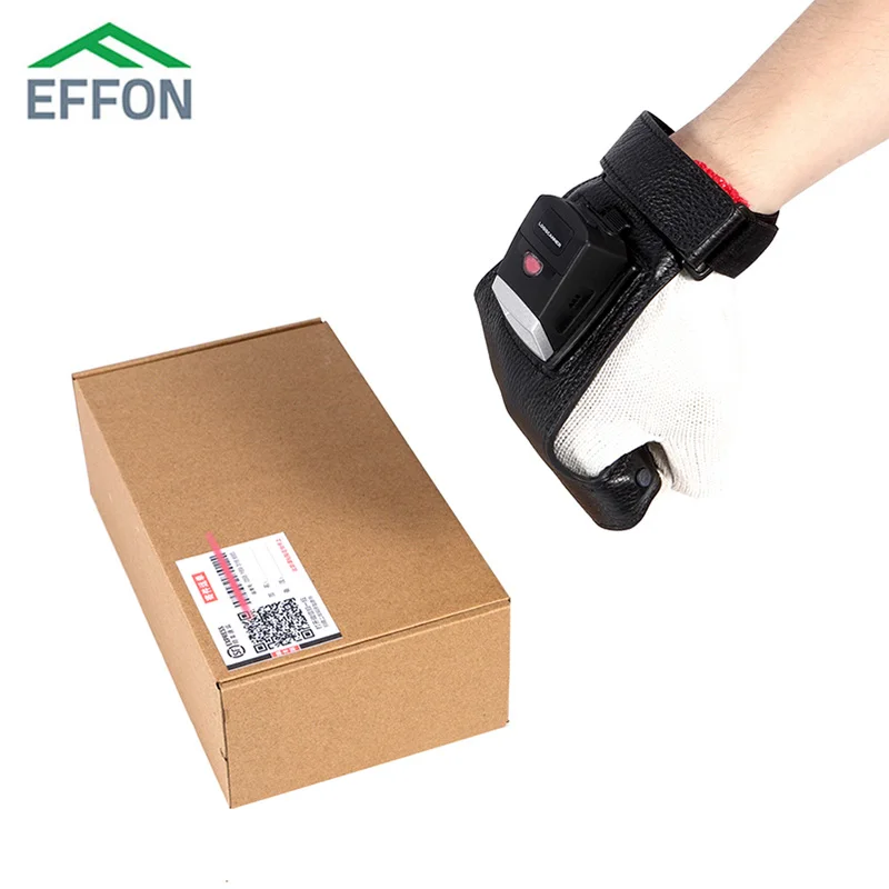 Effon GS02 Glove Barcode Scanner Wearable Zebra SE4107 Reader IP65 Touch Scanning NFC Support Multi-Language Warehouse in Stock