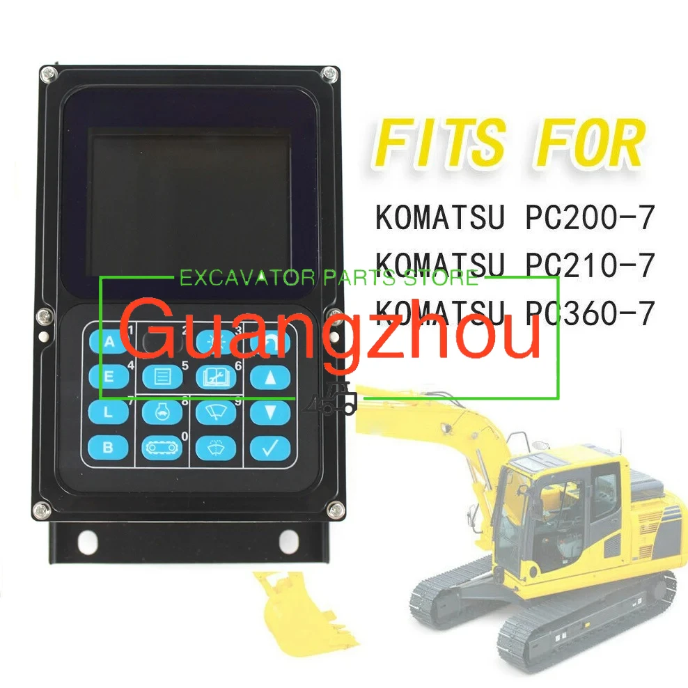 New Excavator Monitor Panel 7835-12-3007 7835121000-7835121014 for Komatsu PC200-7 PC210-7 PC300/PC360-7 PC350LC-7 Display Panel