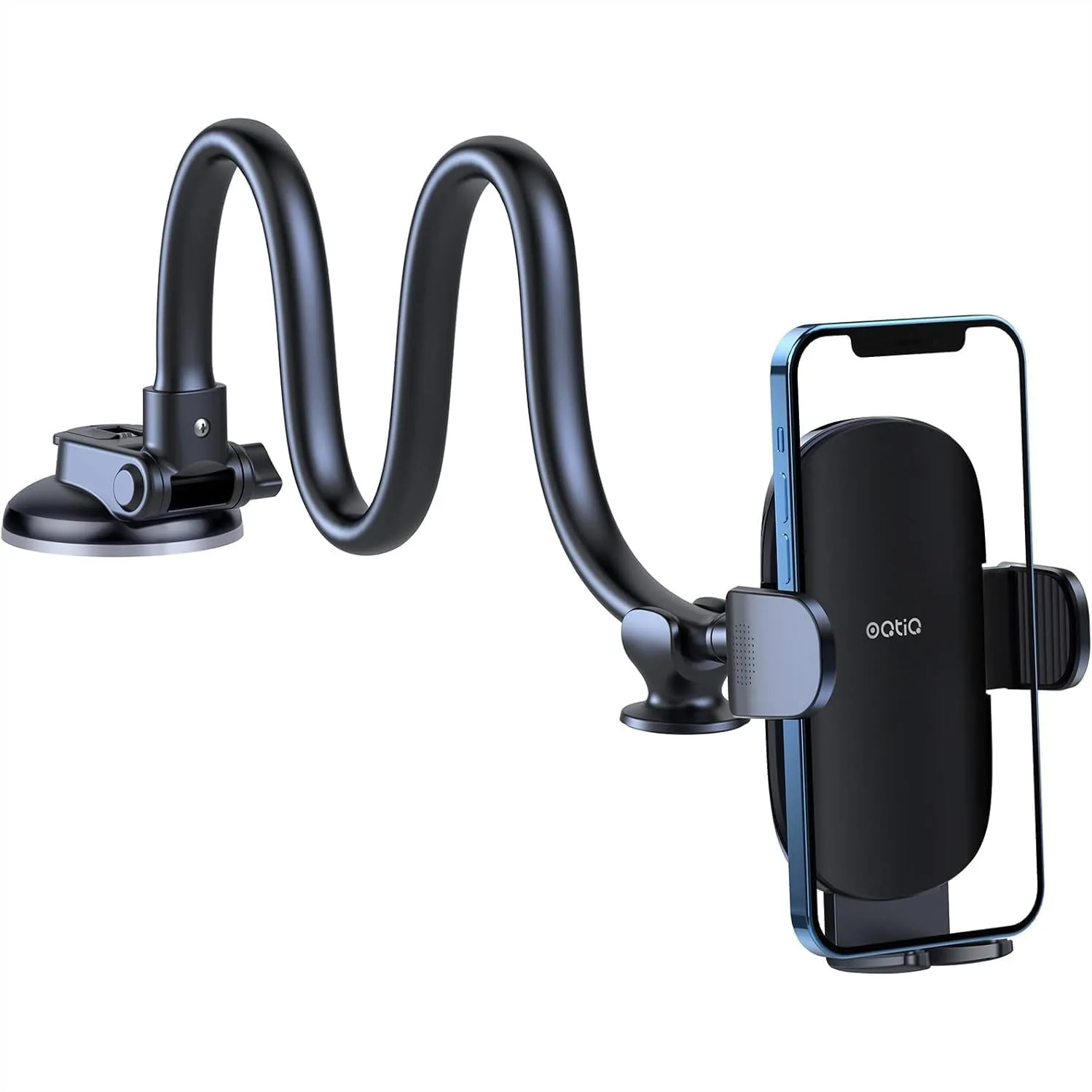 Soporte para Teléfono de Coche con Brazo Flexible de 13 Pulgadas, Ventosa Fuerte, Estabilizador Antivibración, Liberación con un Botón para iPhone y Todos los Teléfonos Inteligentes