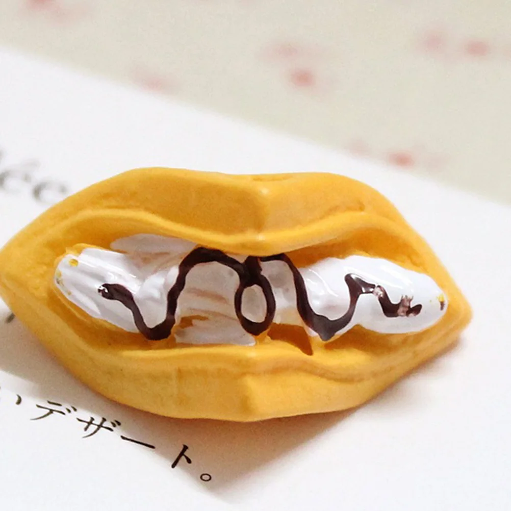 

12 Pcs Cake Ice Cream Accessories Resin Muffin Model Non Fading DIY Phone Decorations Children Craft Material Hairpins