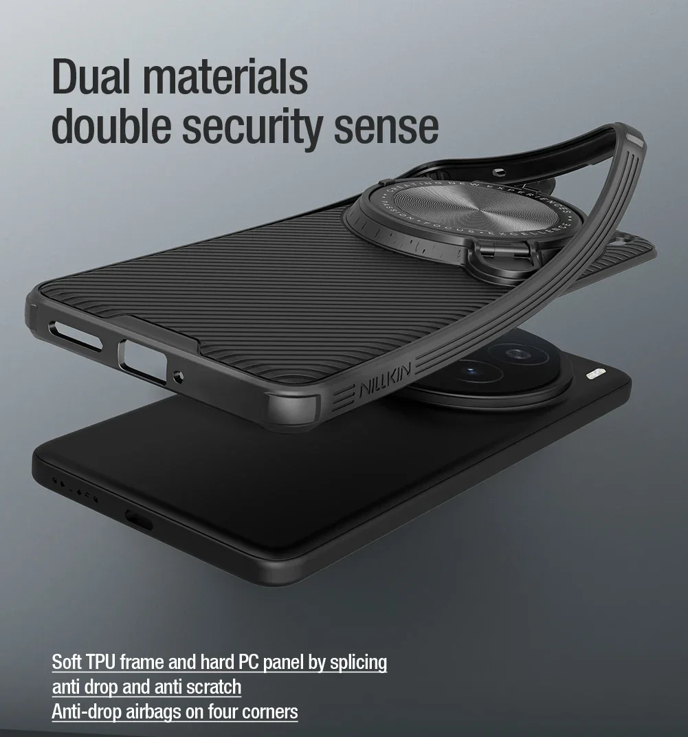 Etui Nillkin MagSafe CamShield z pełnym zabezpieczeniem obiektywu i uchwytem na telefon do Vivo X200 Pro, magnetyczne etui na Vivo X200 Pro Mini — zdjęcie produktu 5