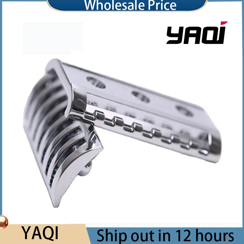 YAQI رأس ماكينة حلاقة آمنة بلون كروم KNIGHT-HELMET لشفرات الحلاقة للرجال