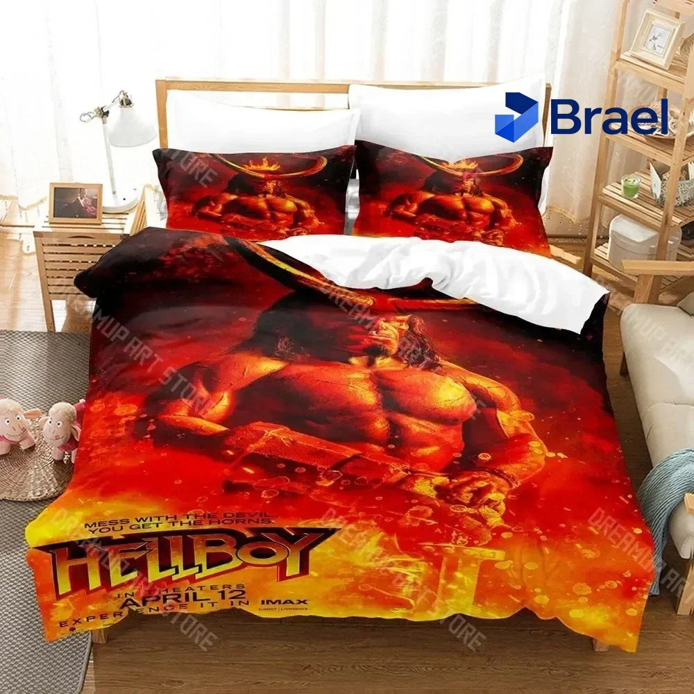 Exquisite 3D Print Film Hell Boy Bedding Set Single Twin Full Queen King Size Bed Set Aldult Kid Bedroom Duvetcover Sets