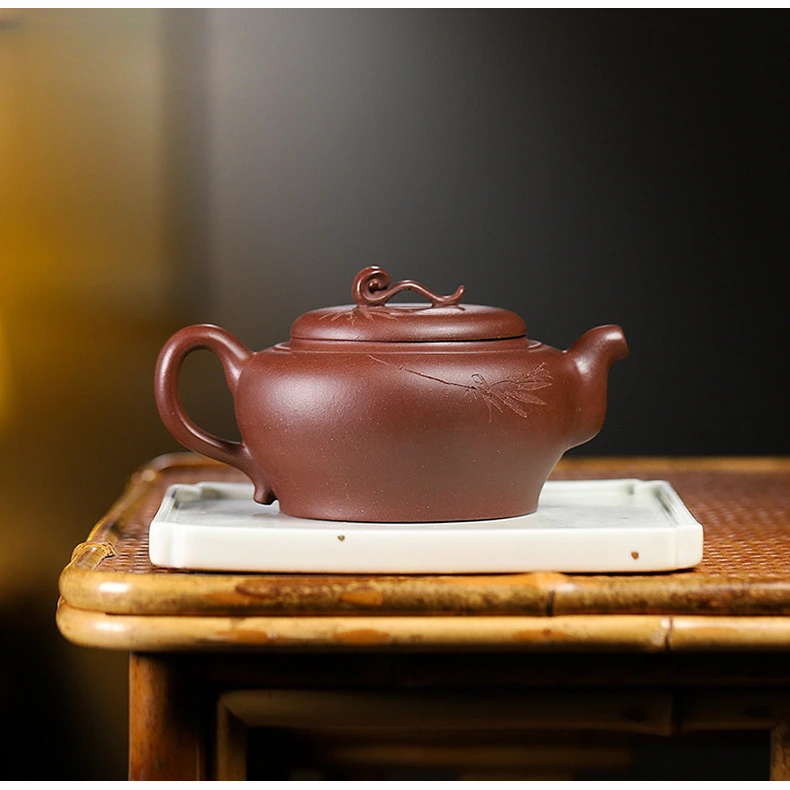 

270ml High-end Yixing Purple Clay Teapot Famous Handmade Ruyi Tea Pot Collection Raw Ore Purple Clay Kettle Chinese Zisha Teaset