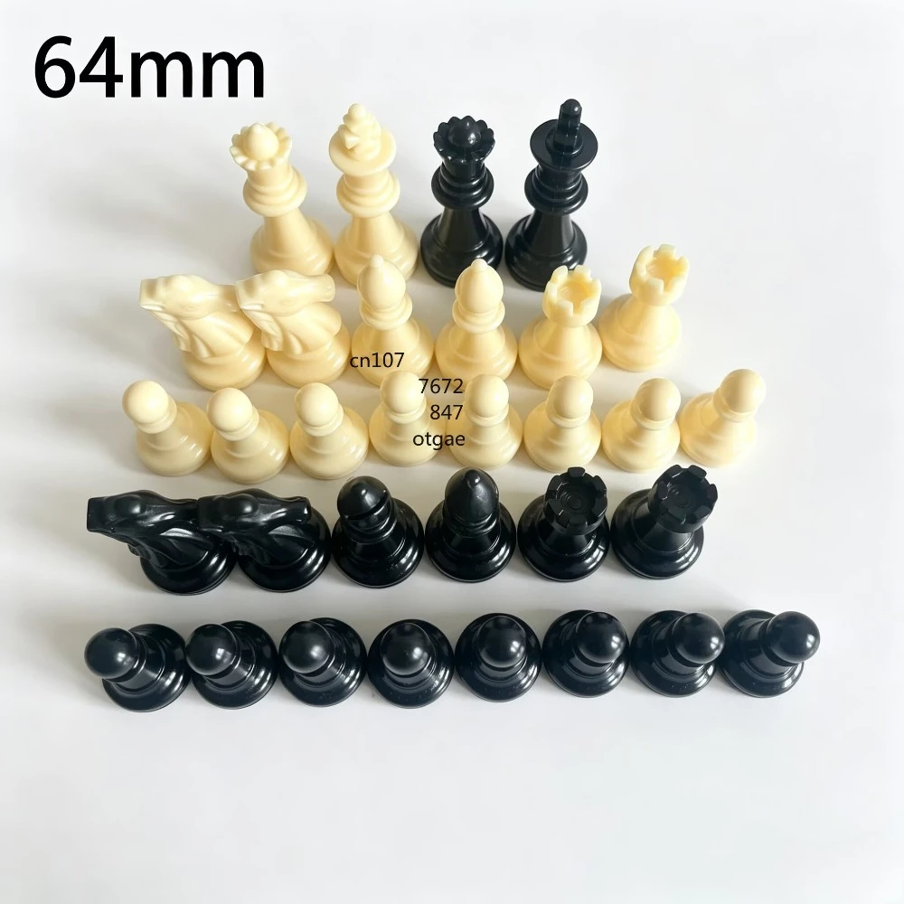 Luxuriöses 32-teiliges Schachspiel-Set, Hochwertige Schachfiguren, König Höhe 64mm 77mm 97mm, Ajedrez Mittelalterliches Schachset, Kinderspielzeug