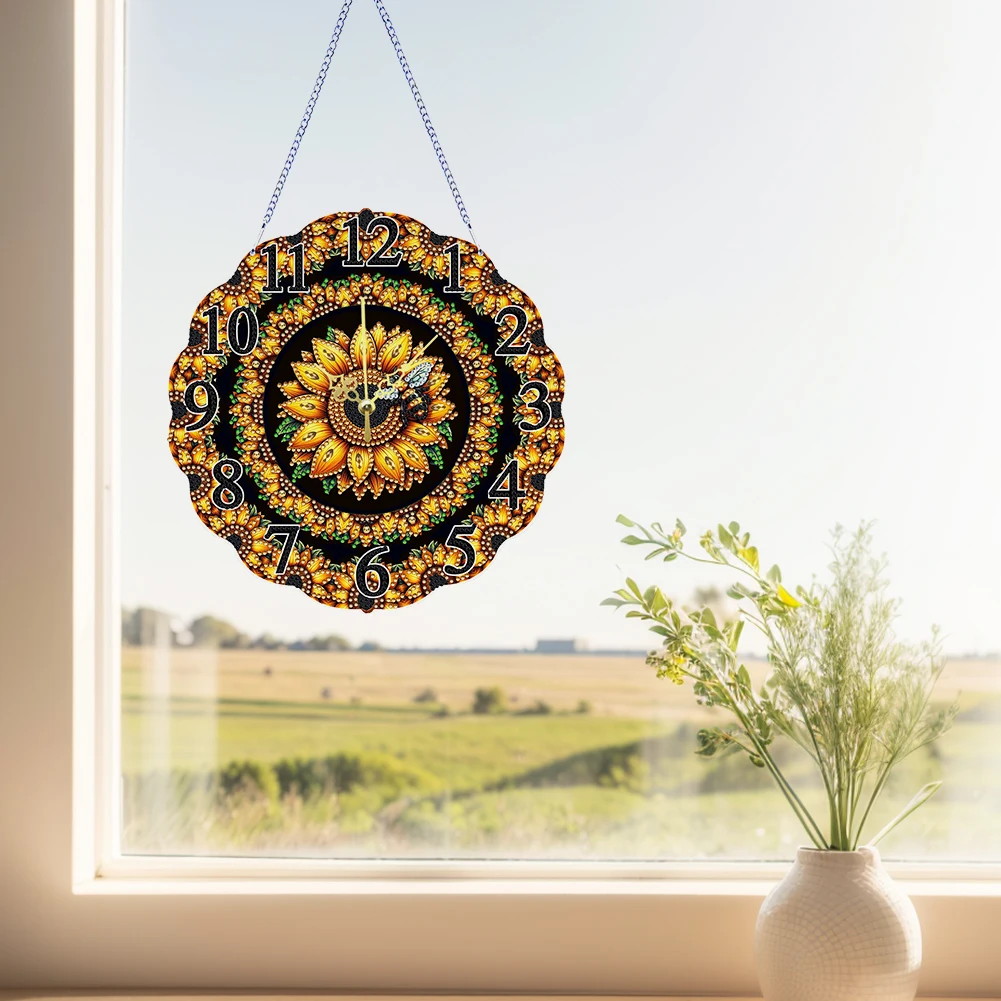 Resin Diamond Painting Clock Ornament Classic Style Home Decor Art Craft Unique Shaped Diamonds for Gift and Decoration - view 5