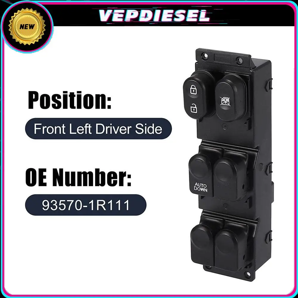 

935701R210 New Master Power Window Door Switch For Hyundai Accent VERNA SOLARIS 2010-2016 16 Pins Car Interior Accessories