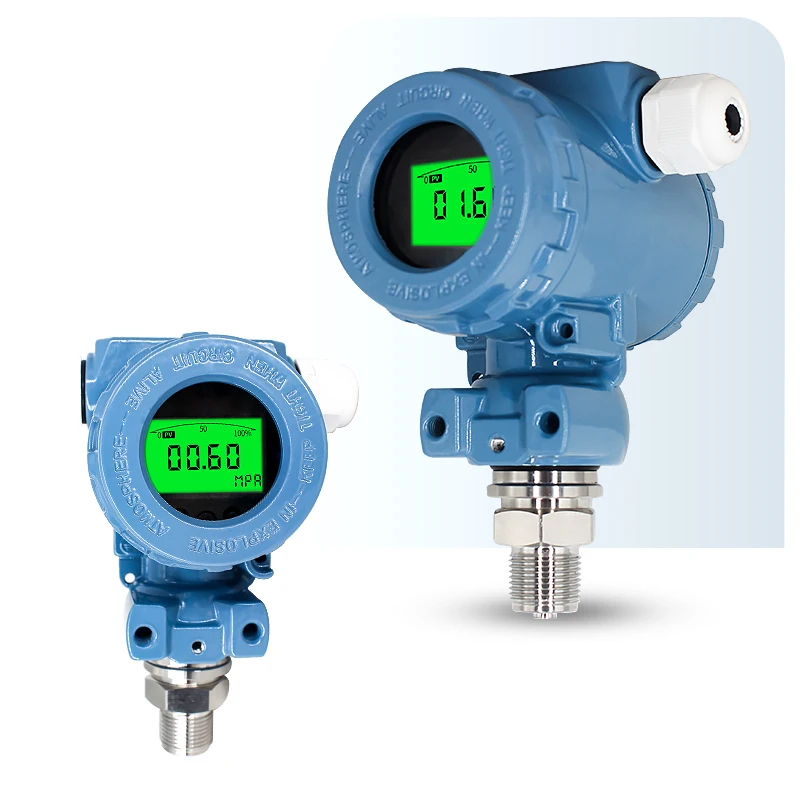 10kpa 100kpa 10MPa 60MPa EX proof Pressure Gauge 2088 LCD Pressure Sensor Transmitter 4-20mA RS485 Output Industrial Smart