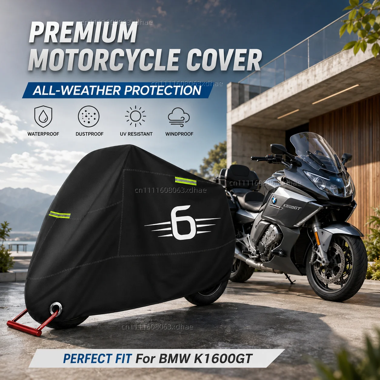 

Premium Motorcycle Cover All Weather Dust Rain UV Protection 190T Oxford Cloth For For K 1600 Gt Gtl Exclusive K160