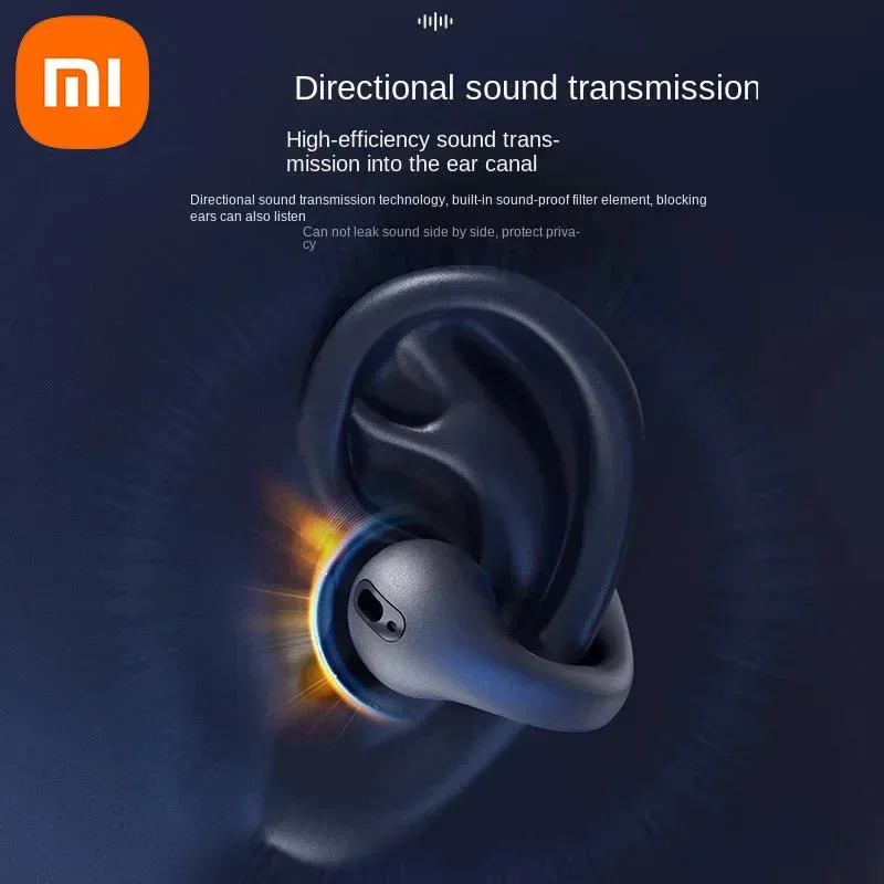 Xiaomi イヤークリップワイヤレス Bluetooth 5.3 イヤホンヘッドフォンアウトドアスポーツヘッドセットタッチコントロールイヤフォン iphone サムスン用