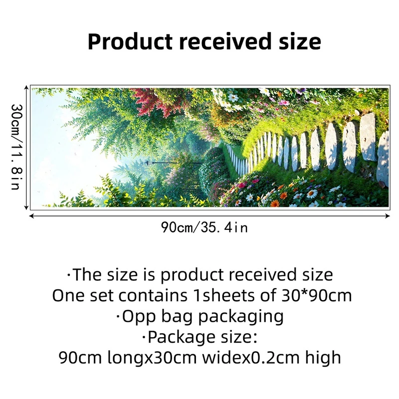 بارك عرض الجدران الفن زهرة الحضانة الطريق الصغيرة البلاستيكية سلة المهملات ملصقات قابلة للإزالة لغرفة المعيشة في الهواء الطلق المطبخ ديكور المنزل