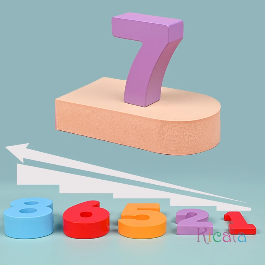 ألعاب الرياضيات الخشبية للأطفال موازين التوازن للأطفال رياض الأطفال مونتيسوري التعليم المبكر وزن ألعاب ألغاز هدية #4