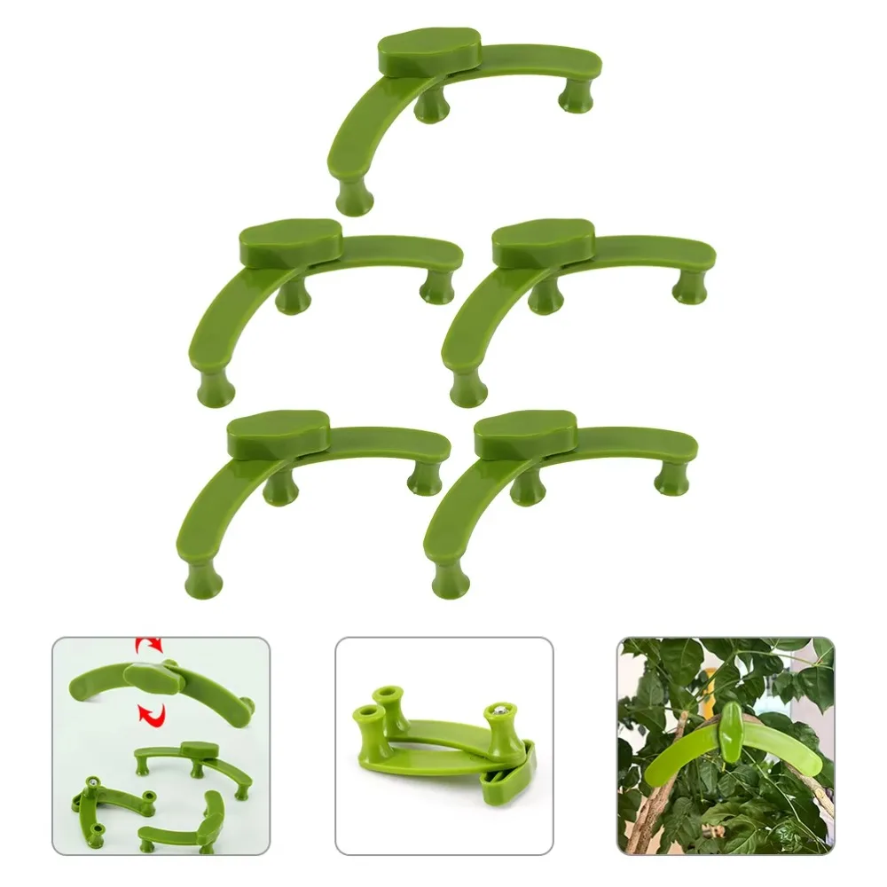 5Pcs Useful Plant Bender Branch Holder Clip 360 Degrees Low Growth Fixing Clips Adjustable Bending Stem Shaper Fruit Tree Limb