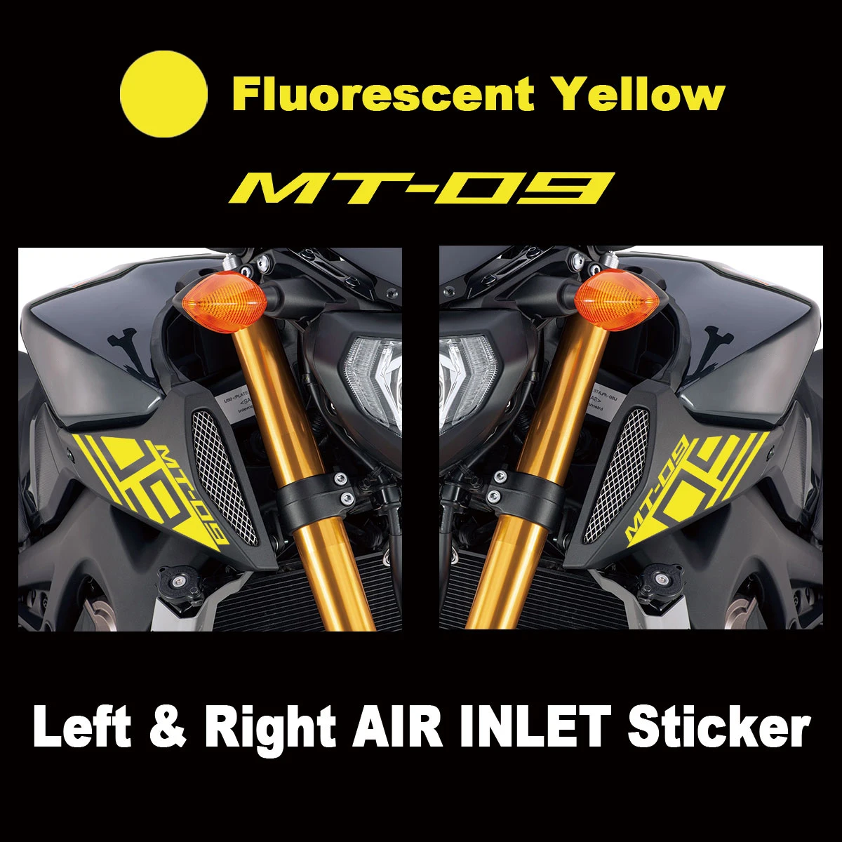 Reflective Motorcycle Stickers Air Inlet Decals Logo Accessories For Mt09 Sp Mt 09 Fz09 Fz-09 Mt-09 MT09 2020 2021 2019