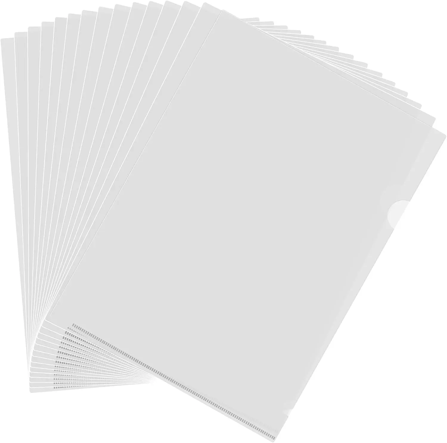

30Pcs A4 Clear L-Type Plastic Document Folders Transparent PP File Pocket Office School Paper Organizer Report Cover Sleeve