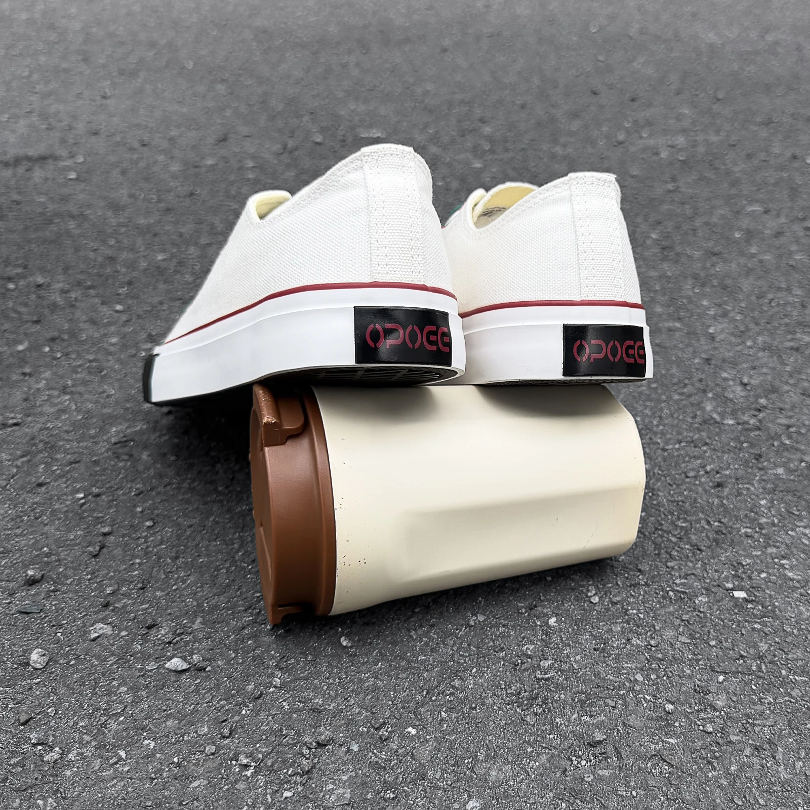 WZ013 OPOEE Spring and Autumn New Youth Canvas Shoes Low Top Strap Solid Color Boys and Girls Board Shoes Korean Edition