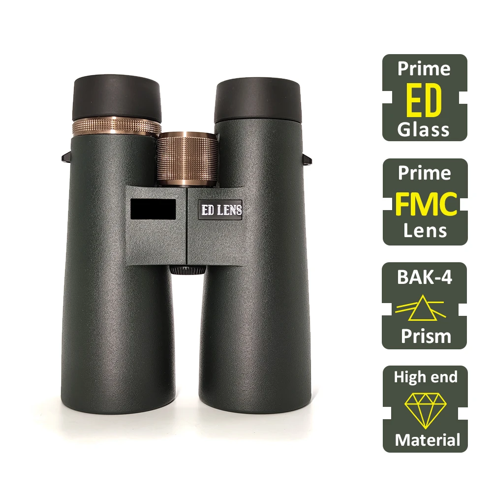 TONTUBE Binoculars Professional 10X50/12x50 ED Glass Long Range IPX7 Waterproof Binoculars Powerful Telescope FMC for Hunting