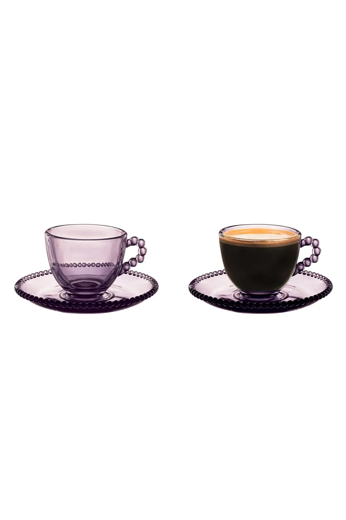 DOLBOVI Balloon glass 2 person coffee cup set 90 ml purple