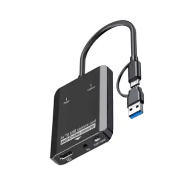 N01R-VHS 轉數位轉換器/轉換轉接器/USB 視訊擷取卡,適用於 RCA/VCR/AV/PS2/Wii 等設備,相容於 Windows/Mac 系統,可連接高清電視 8 最佳銷售 VHS轉數位轉換器 - №6