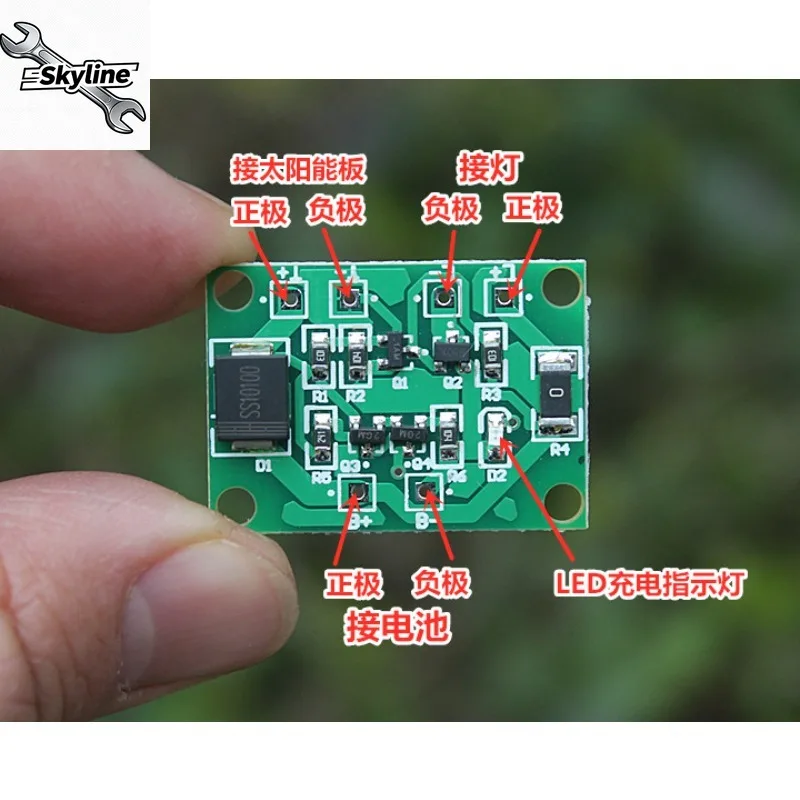 3-24V Solar Light Automatic Control Circuit Board For Lawn Lights Lithium & Lead-Acid Battery Drive Module