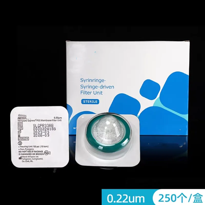 1PCS/250PCS Disposable syringe filter 33mm 0.22/0.45um syringe filter independent sterilization PES/PVDF membrane