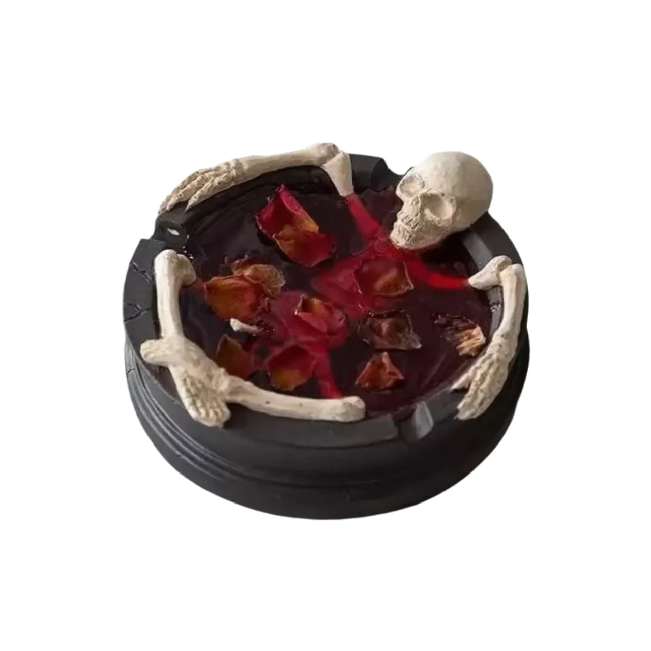 Vela perfumada con calavera de baño de terror para Halloween, decoración creativa de vela de soja de estilo gótico oscuro