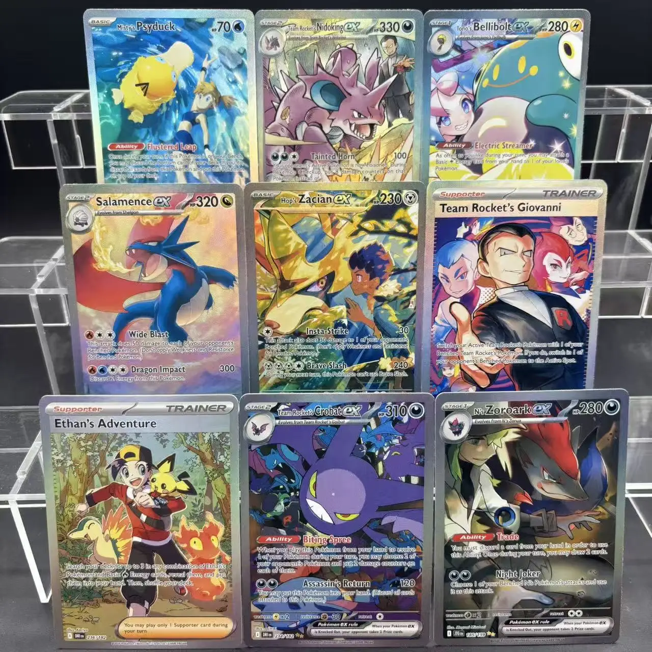 

9 шт./компл. Self Made Ptcg English Iono Giovanni Mewtwo Giratina Arceus Mew Moltres флэш-карта Diy аниме коллекционная карта подарочная игрушка