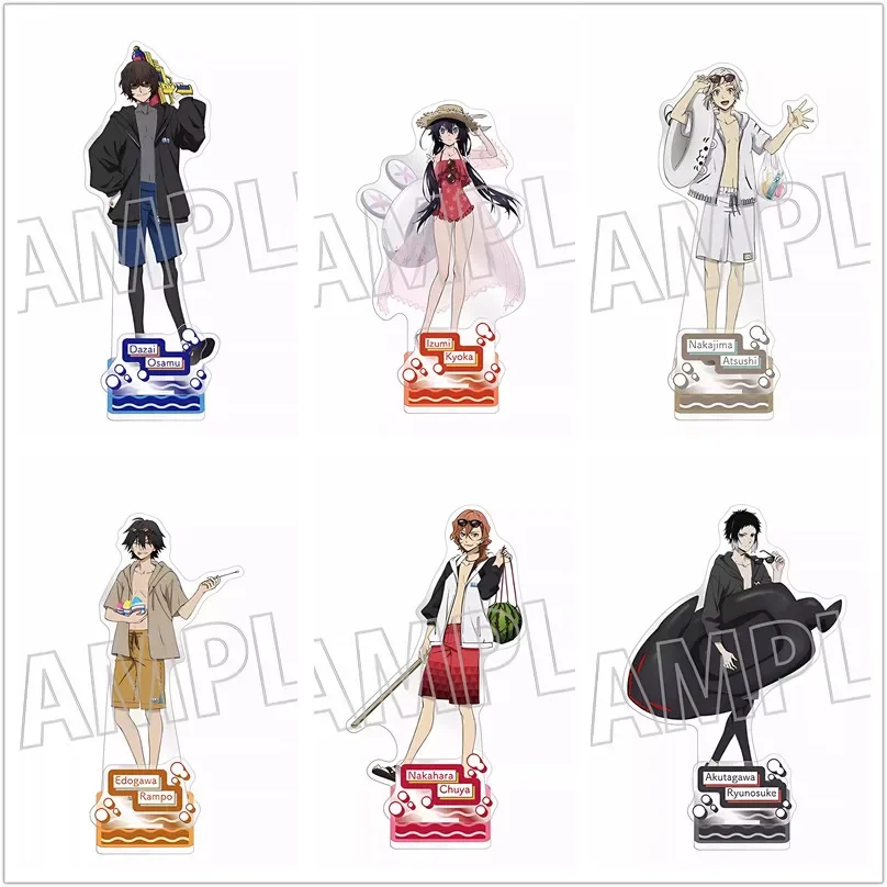 

Game Dazai Osamu Nakajima Atsushi Edogawa Ranpo Acrylic Stand Doll Anime Akutagawa Ryunosuke Figure Model Cosplay Toy for Gift
