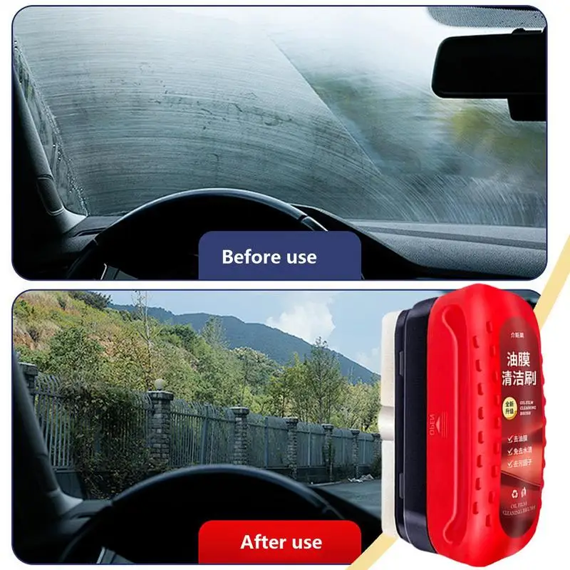 Car Oil Film Brush 120ml Automobile Rainproof Glass Oil Film Remover All In 1 Wipe On Oil Film Remover Glass Cleaning Wipe Board