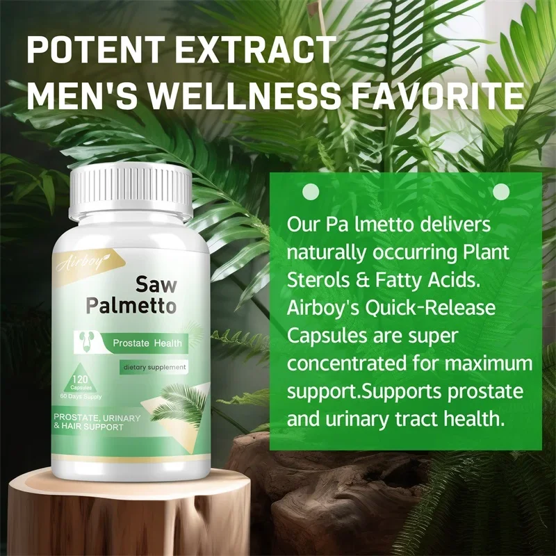 Saw Palmetto Capsules - Promotes Prostate and Urinary Tract Health, Promotes DHT and Relieves Hair Loss - Image 5