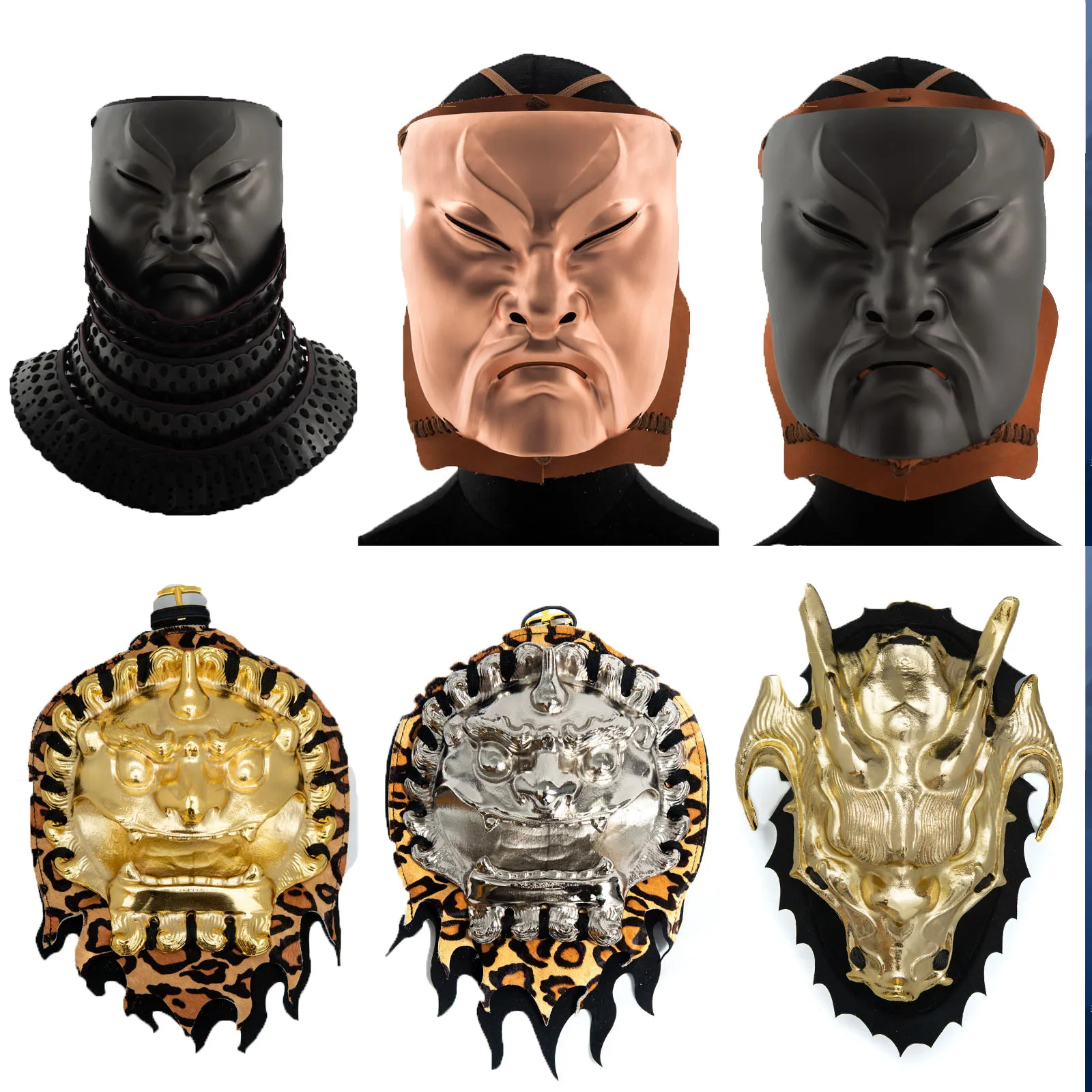 NONE Armor Man Armor Schulterschluckzubehör gepaart mit Metallmaske Eisen Gesichtspanzer Echte Menschen können Rüstungszubehör tragen