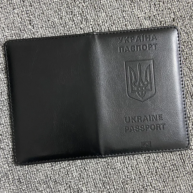 Porte-passeport en cuir PU noir pour homme, étui portefeuille de voyage, 21e