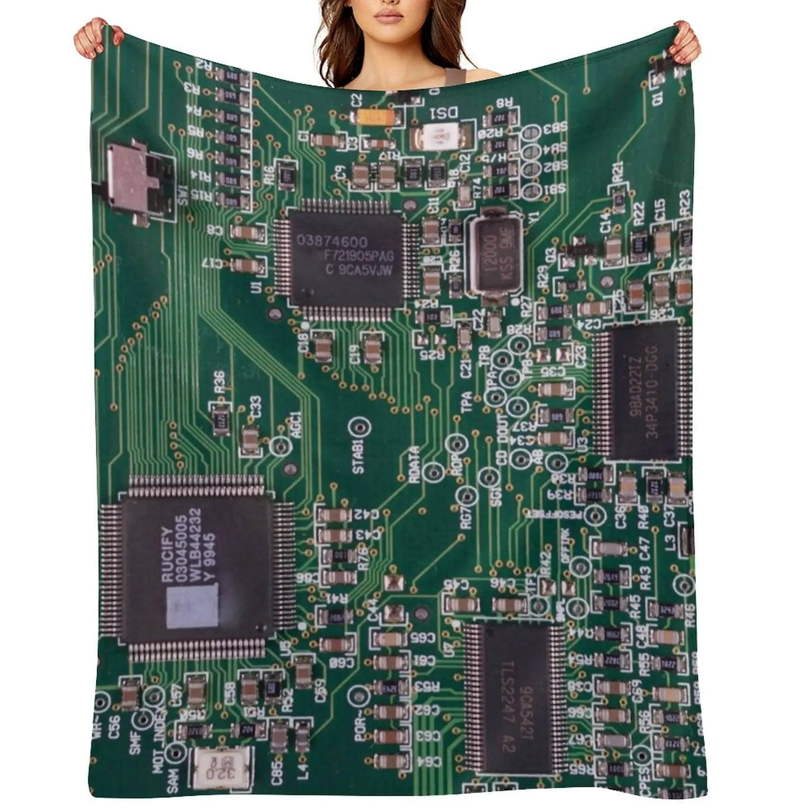 

Circuit Board Throw Blanket Cute Tourist Cute Plaid For Baby Blankets