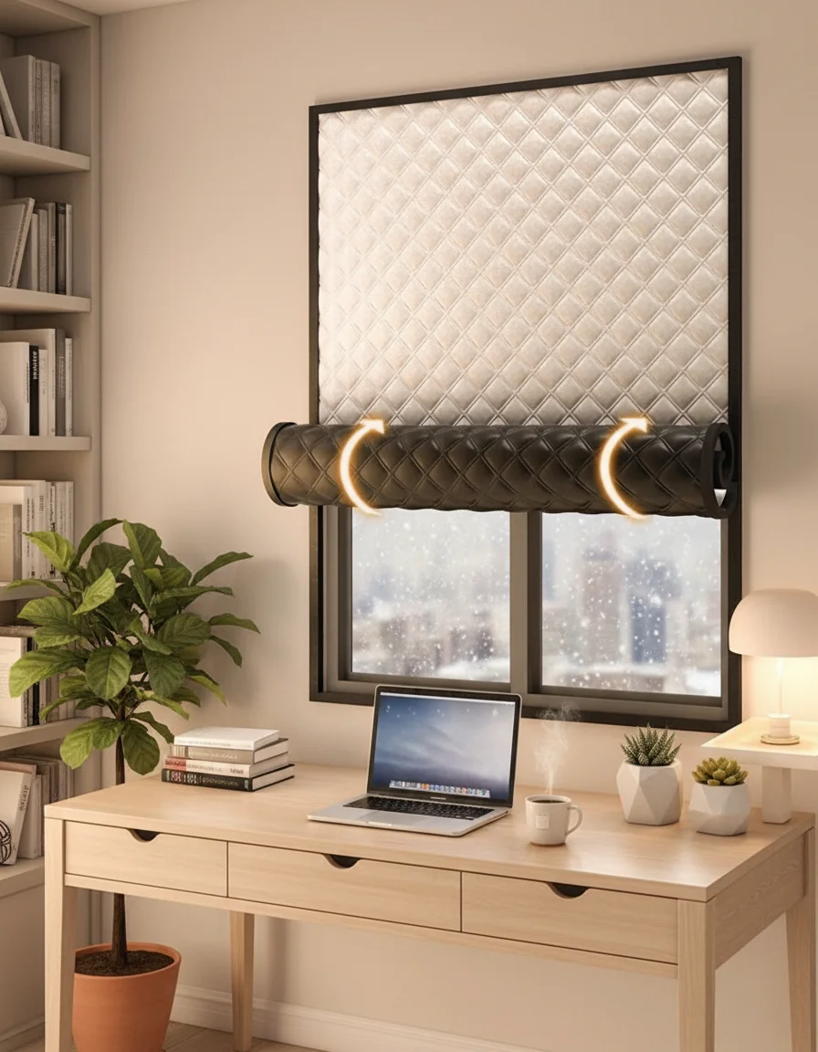 1 قطعة العزل وتوفير الطاقة الشتاء يندبروف التدفئة الصيف الحماية من الشمس ، يقلل من تكاليف تكييف الهواء ، توفير الأسرة Ele