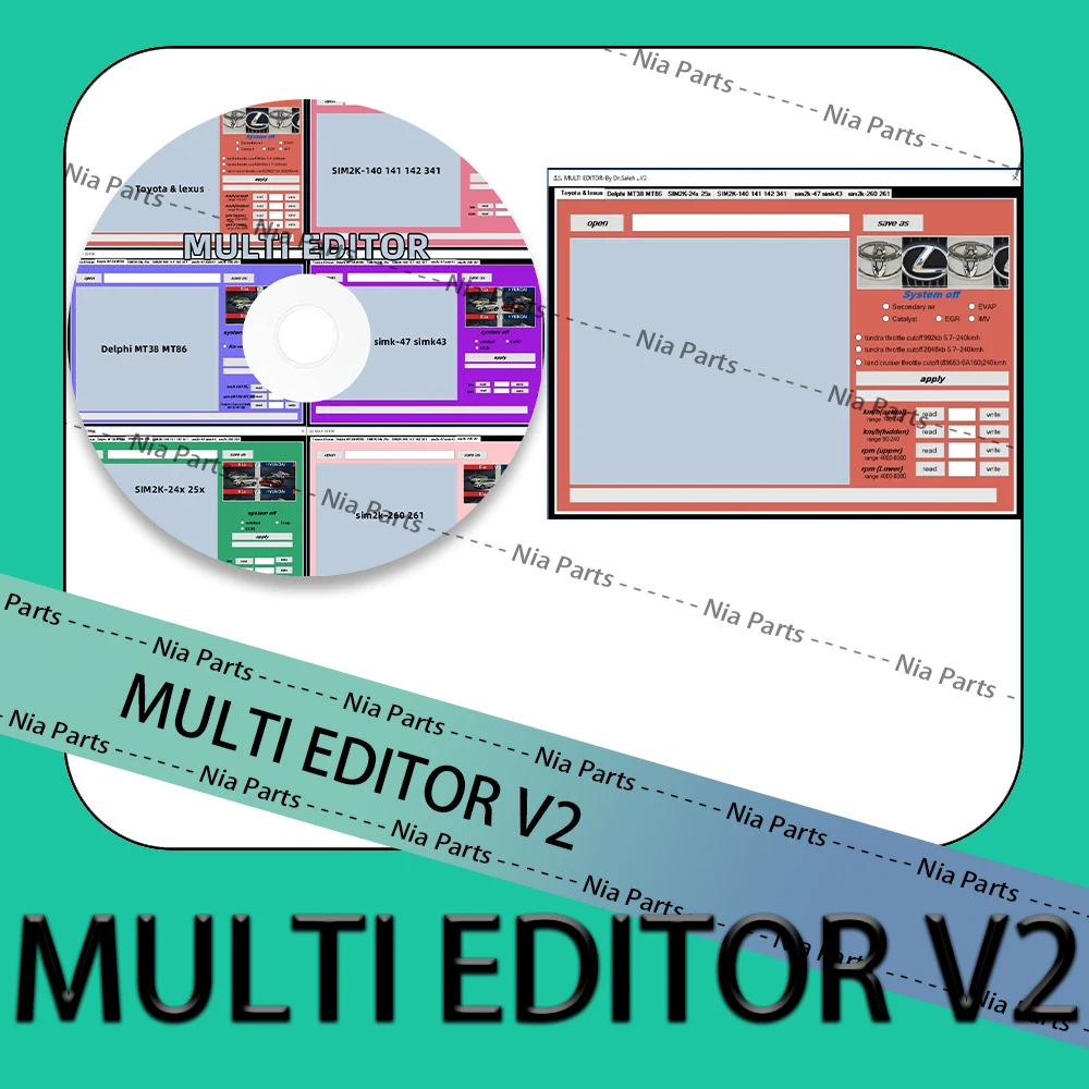 repair software MULTI EDITOR V2 Scanning tool Automobile Maintenance Diagnostic interface scanner automotriz tuning car Program