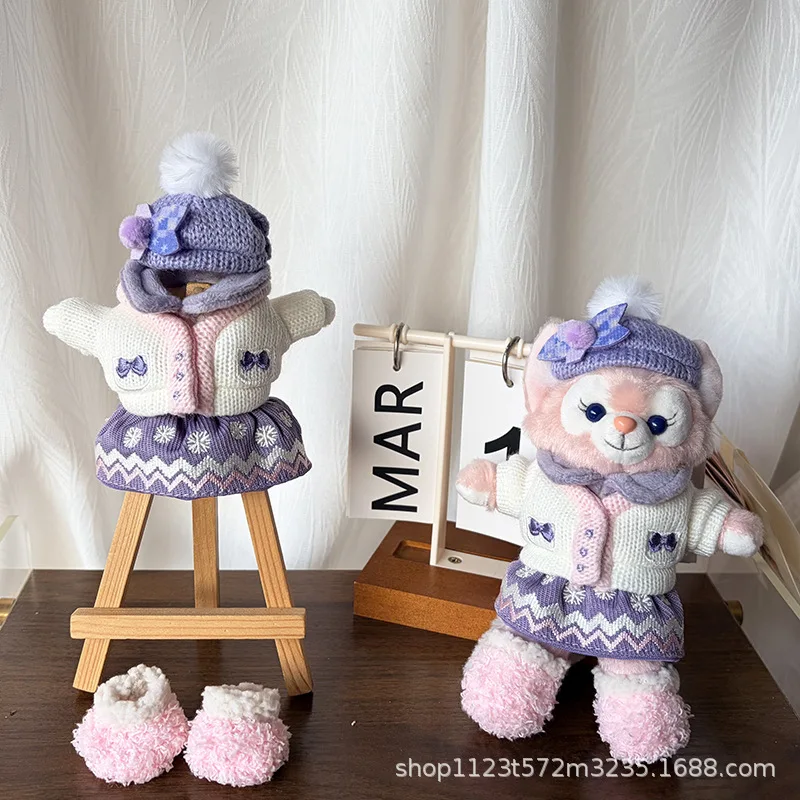 15Cm Disney Winter Day Linabell Soft Plush Filling Keychain Decoration Doll Clothes Backpack Hang Ornaments Girl Christmas Gift