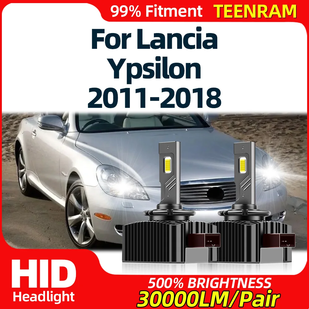 30000LM LED Headlight Bulb 6000K Super Bright HID Xenon Headlamps 12V For Lancia Ypsilon 2011 2012 2013 2014 2015 2016 2017 2018