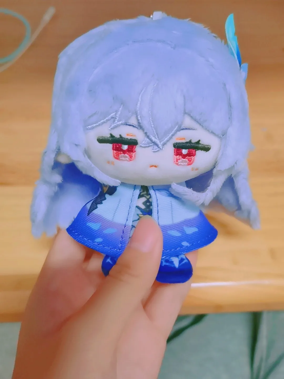 

Anime Game Genshin Impact Skirk Ineffa Mascot Costume Plush 10cm Doll for Pendant Keychain Cosplay Events