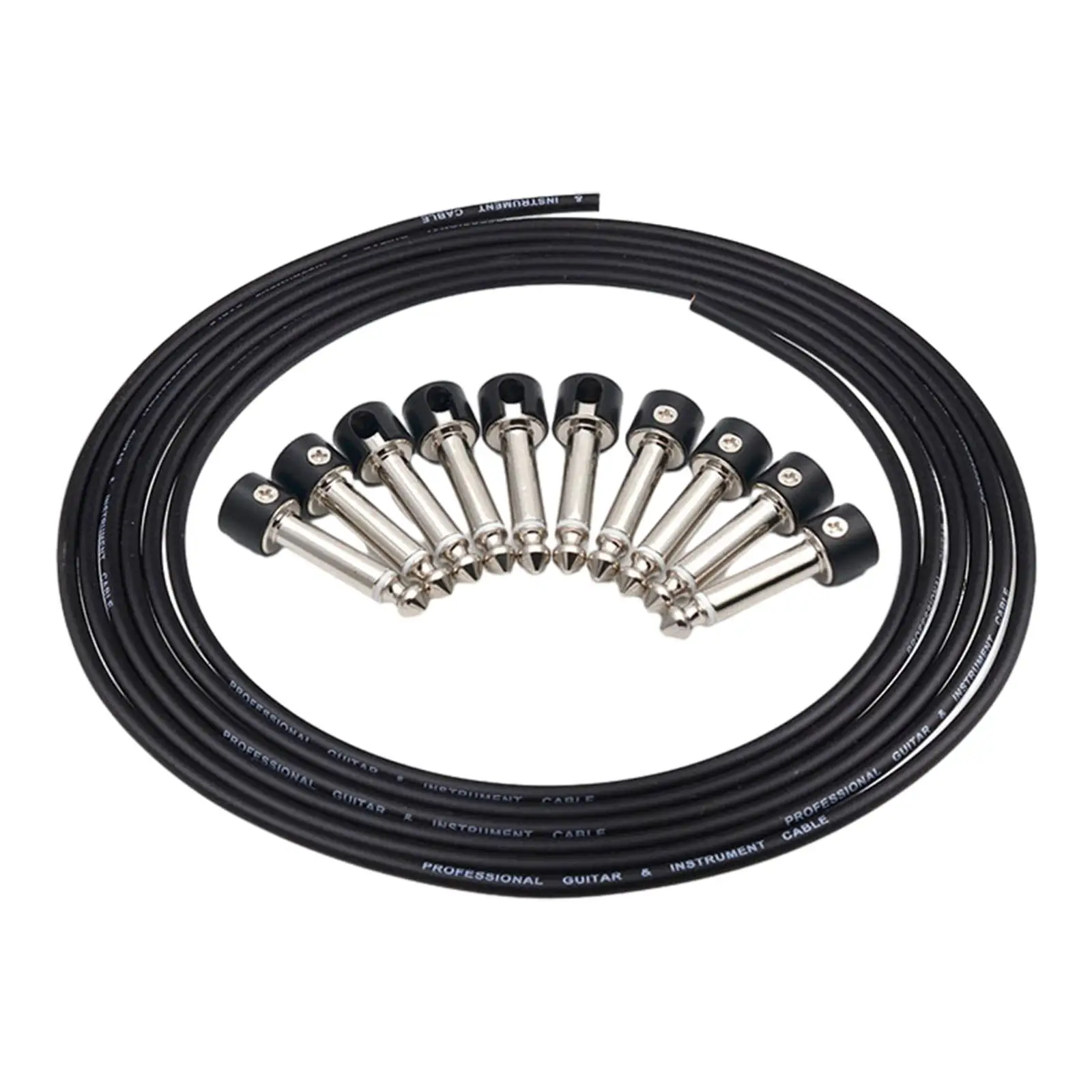 Solderless Pedalboard Cable Set Flexible Professional 3 Meters 10ft Wire