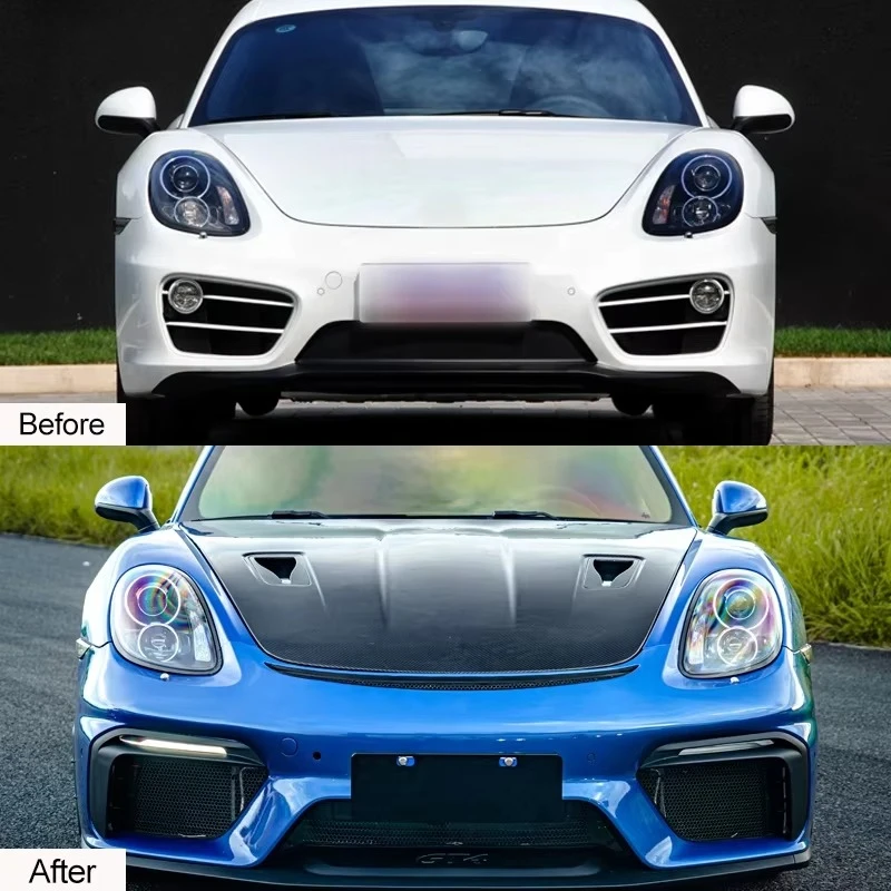 Popular[1979LL] Car Bodykit 2013 2014 2015 981 Front Bumper Upgrade to GT4RS Spyder Body Kits for Porsche Cayman Boxster 981