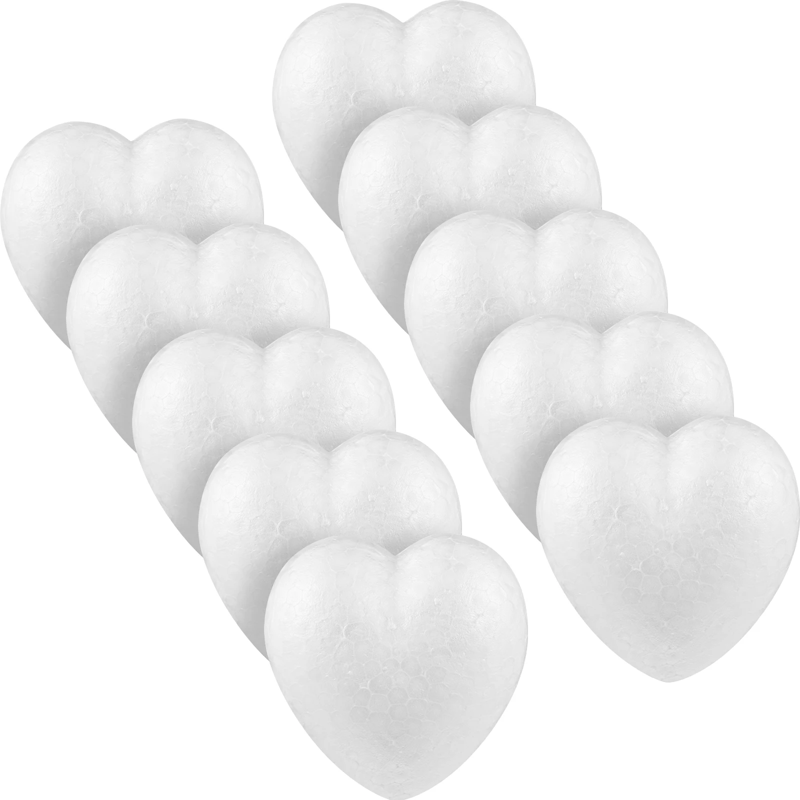 

10Pcs Heart Foam Decor Smooth Lightweight Craft Balls for DIY Painting Cutting Gluing Art Projects Kids Crafts Party Decorations