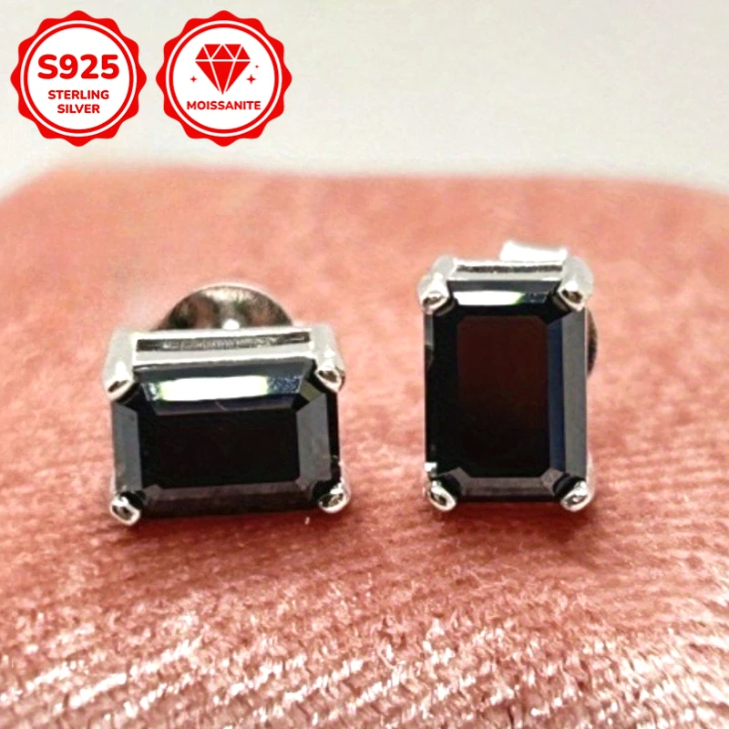 

1 Pair 1Ct Classic Simple Moissanite Stud Earrings, S925 Silver Fashionable Earrings, Ideal Gift for Birthday & Christmas.