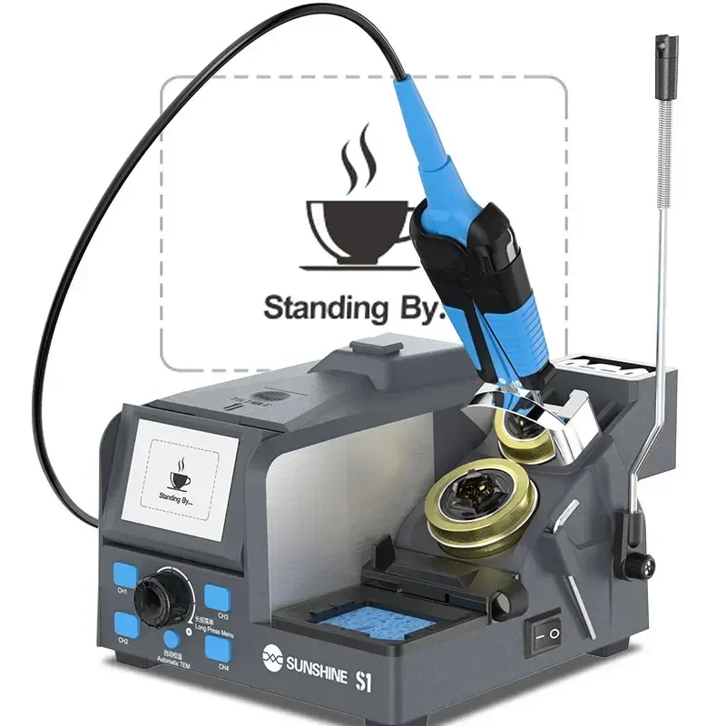 SUNSHINE S1 Precision Tweezers Multi-purpose Soldering Station Smart Color Screen Rapid Heating 2S Tinning Soldering Station